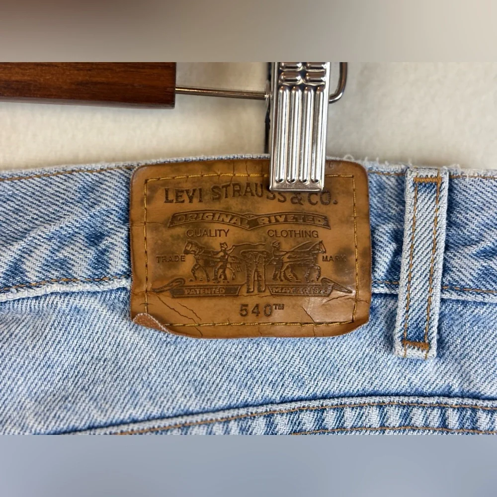 VINTAGE LEVI'S 540 Brown Tag Blue Jean‎ Denim Distressed Relaxed Straight Y2K 38